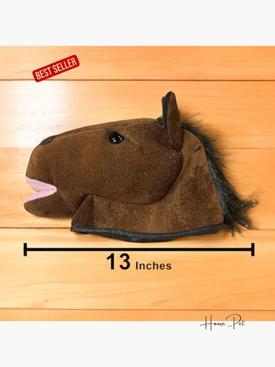 Plush Horse Head Hat Costume Accessory One Size main image 6